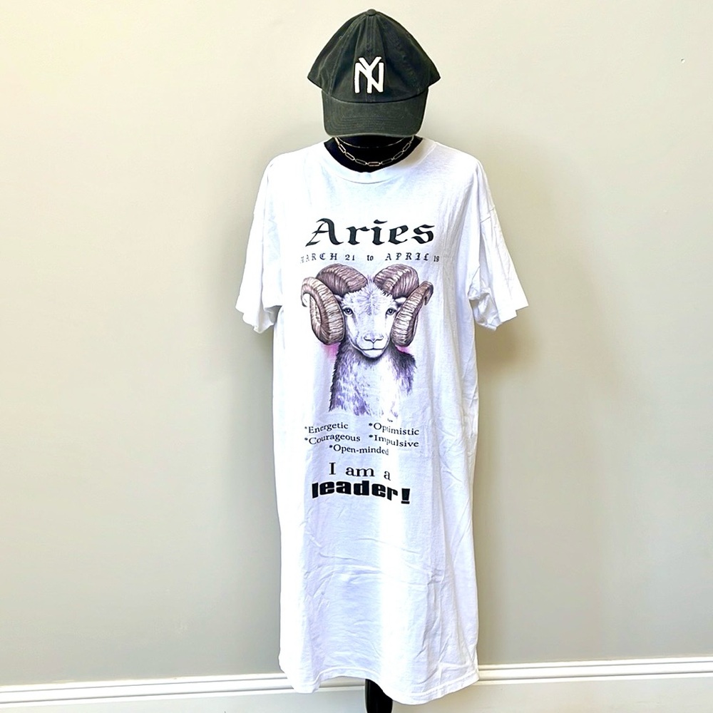 Vintage Zodiac Graphic T-Shirt Dress